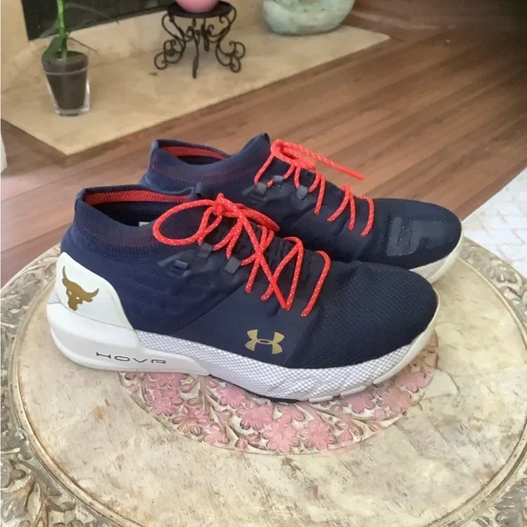 Under Armour Wom 7.5 Shoes Academy Blue Project Rock 2 Training Lightweight Run - Picture 9 of 11